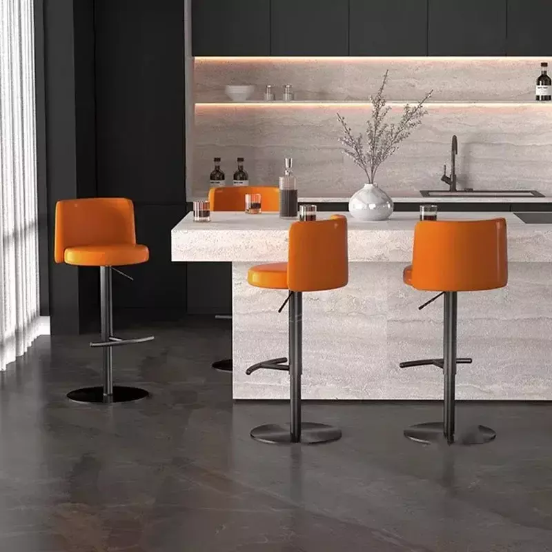 Design Salon Bar Chairs Black Swivel Reinforce High Bar Stools Free Shipping Lifting Cadeira Ergonomica Restaurant Furniture