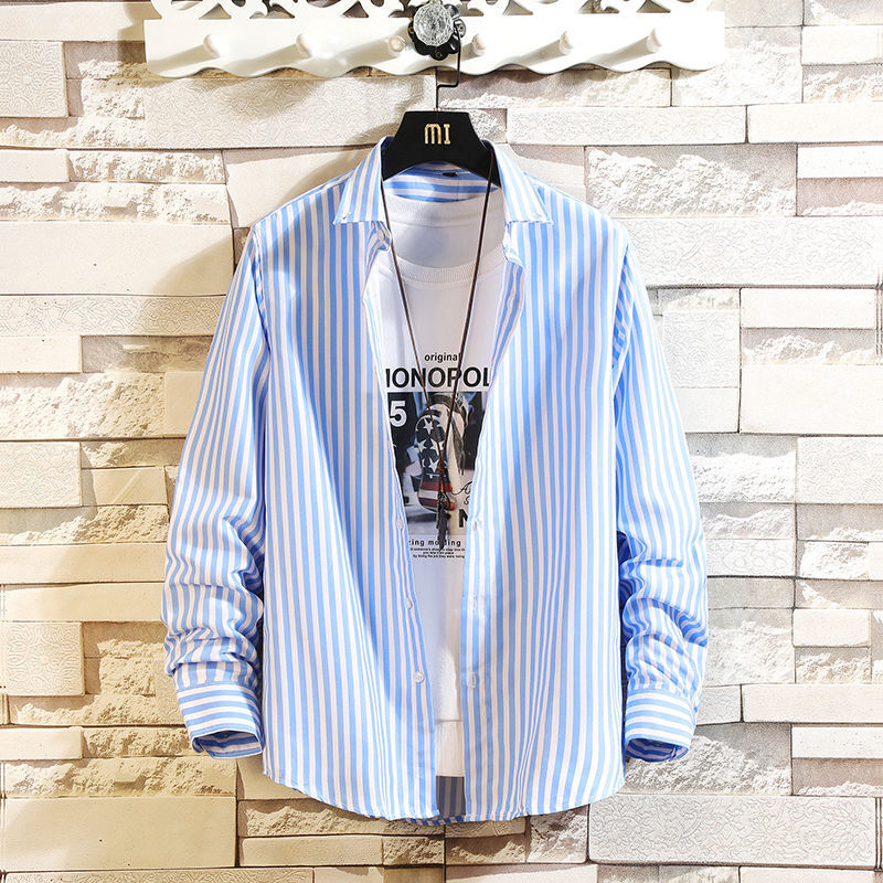 男性用長袖シャツ,対照的な色のデザインのエレガントなデザインの凝った服,エレガントな10代の大学,日常のファッション,C15