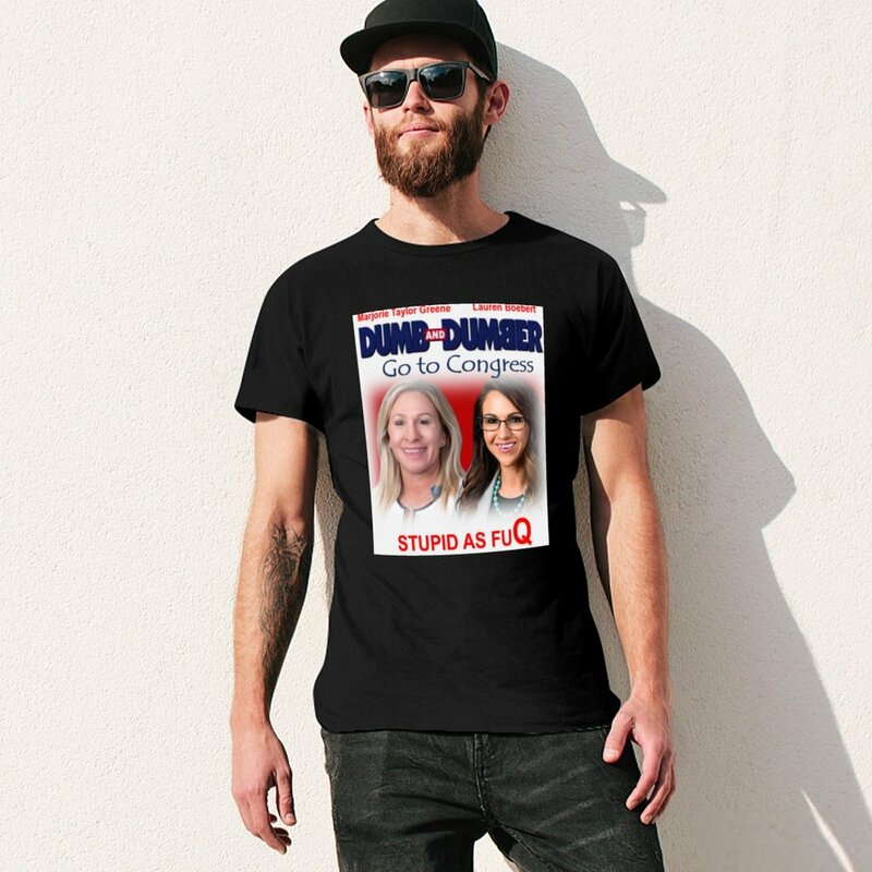 T-shirt imprimé Dumb and Dumber go to Congress pour homme, vêtement d'été avec image d'animaux