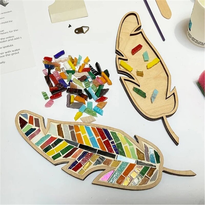 H7EA DIY-Mosaik-Bastelsets mit Werkzeugen für Kinder, Erwachsene, Anfänger, Heimdekoration, handgefertigtes Handwerk, komplette