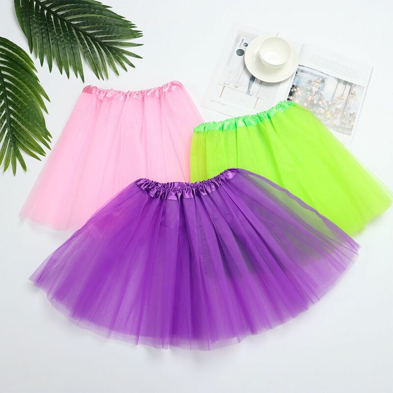 Классическая плиссированная танцевальная эластичная юбка в стиле "Лолита", Женская балетная юбка, пышные юбки для взрослых