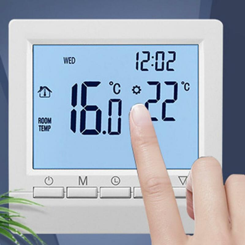 Haushalts thermostat Smart mit Hintergrund beleuchtung LCD Großbild wand Raum heizung Temperatur regler