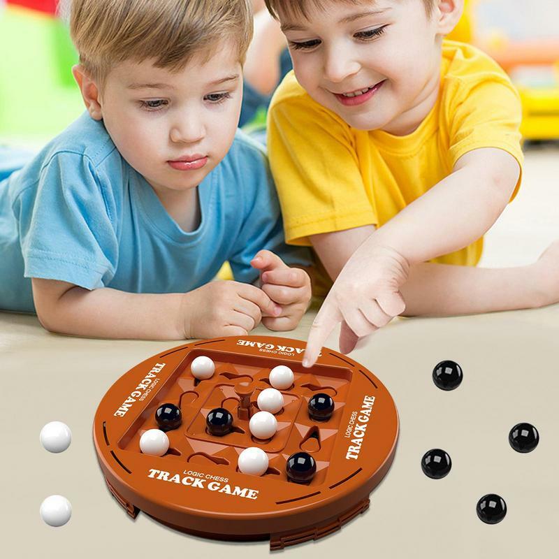 Marble Board Game edukasi strategi Orbit Logic Board Game 2 Player strategi cepat Game Track Logic Board UNTUK permainan keluarga menyenangkan