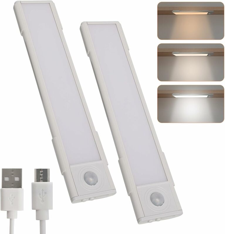 ไฟเซ็นเซอร์ตรวจจับการเคลื่อนไหวไฟไฟ LED กลางคืนแบบไร้สายชาร์จไฟผ่าน USB สำหรับตู้เสื้อผ้าหรือทางเดินหรือตู้เสื้อผ้าไฟไฟ LED กลางคืน