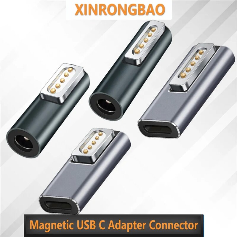 Магнитный адаптер USB C, разъем PD, адаптер для быстрой зарядки с гнездом типа C, магнитный штекер на Magsafe 2/1 для MacBook Air/Pro 5A20V