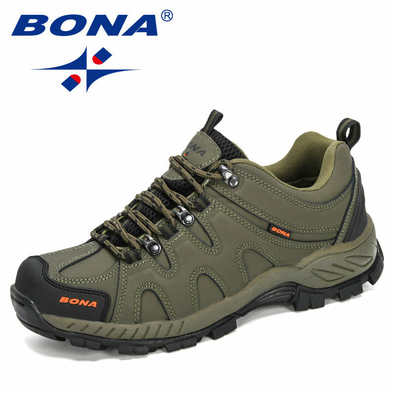Le scarpe da Trekking degli uomini di stile dei classici di nuovo arrivo di BONA allacciano le scarpe da tennis di Trekking di Jogging all'aperto delle scarpe sportive degli uomini trasporto libero veloce