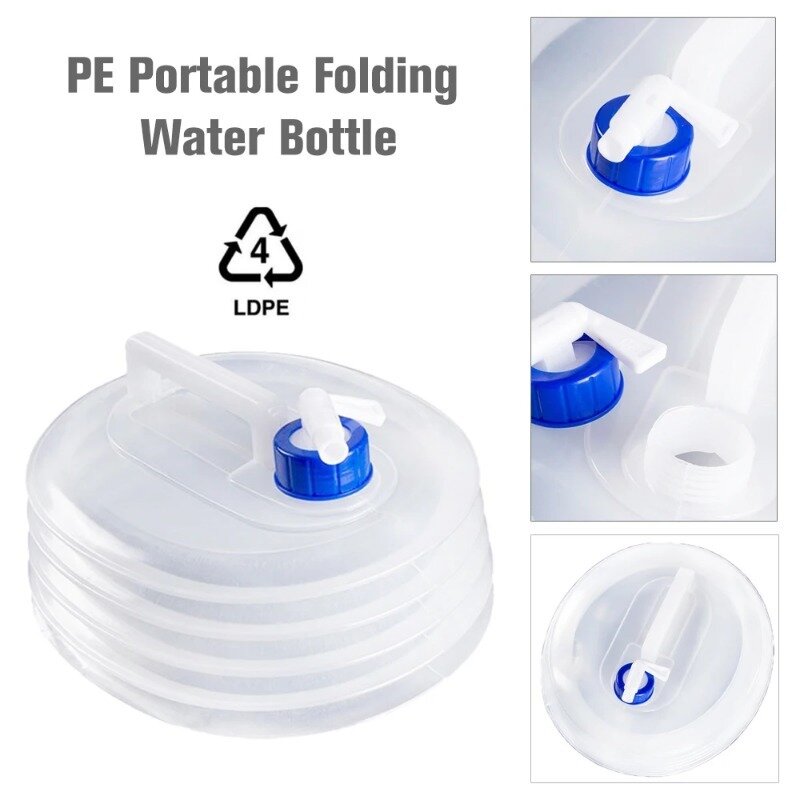 Foldable storage water bag, safe sealing, large drinking capacity, suitable for travel, camping and other emergency equipment