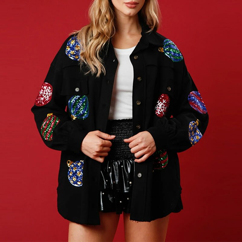 2023 осенний Новый женский свитер с блестками в стиле пэчворк, кардиган с длинными рукавами, куртка для женщин, модные пальто, короткая куртка
