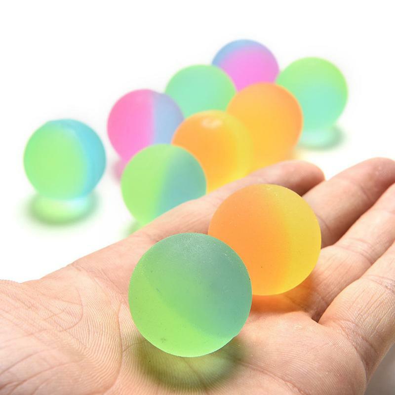Funny toy balls Bouncy Ball floating bouncing child rubber toy 1pc of ball elastic random color bouncy C3E7