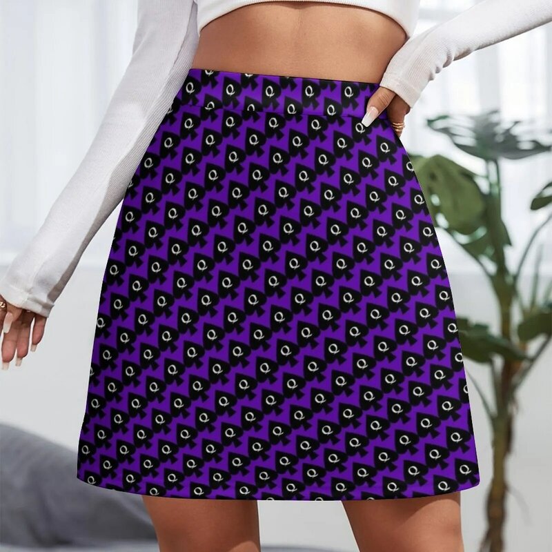 Горячие секреты жены: королева пикадов на фиолетовой мини-юбке Женская одежда kpop