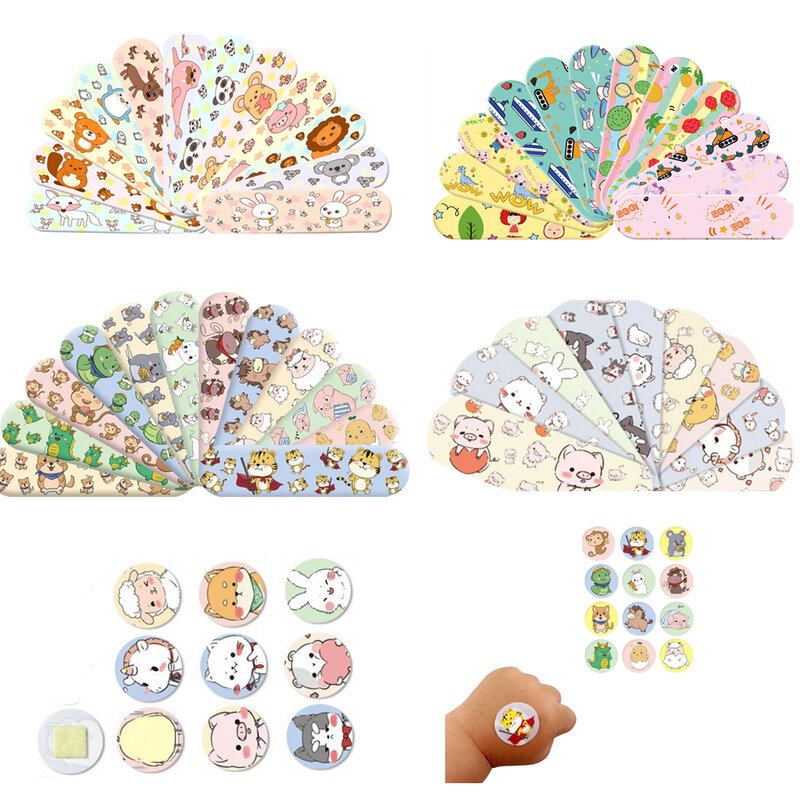 120 Stks/set Cartoon Ronde Huid Vaccin Injectie Gat Patch Kinderen Kids Wondverband Patches Gips Strip Band Aid Bandages