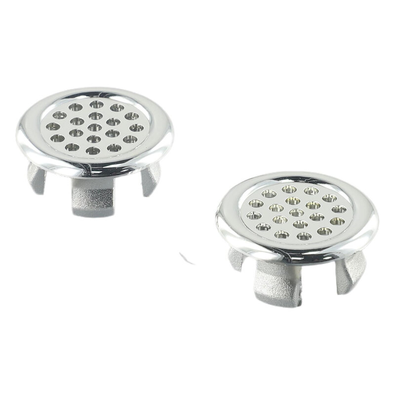 2Pcs Bathroom Sink Round Ring Basin Sink Round Ring Electroplating Overflow Ring Chrome Hole Basin Overflow Ring Accessories