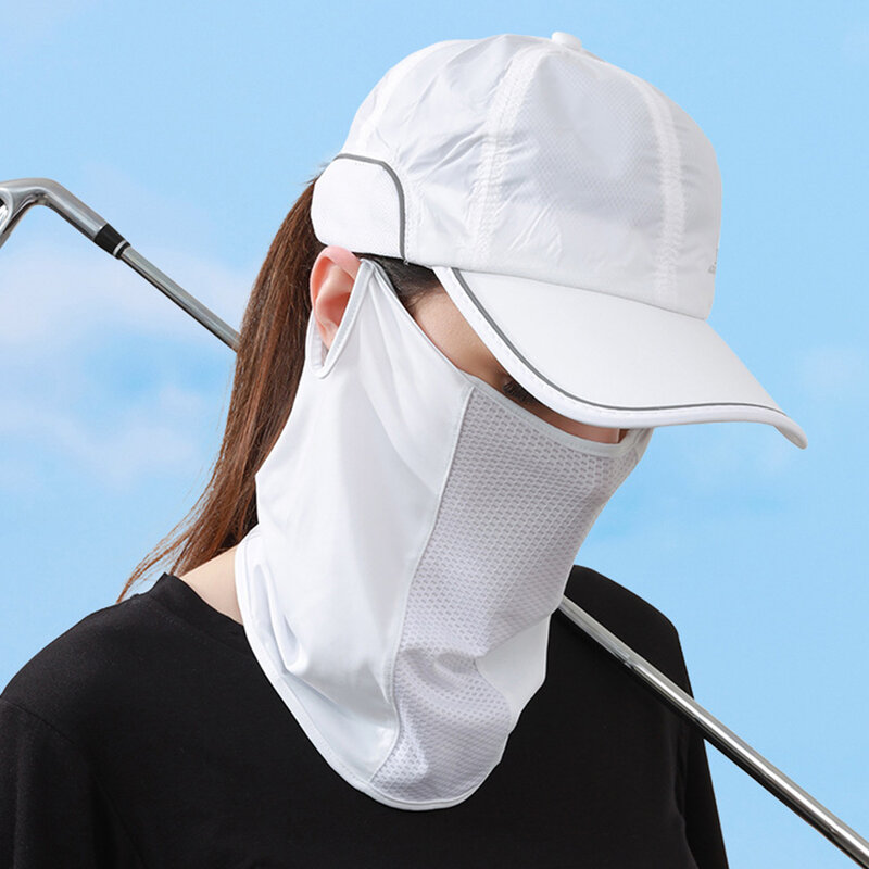 Unisex UV Protection Neck Wrap Cover Outdoor Sports Sunscreen Ice Silk Mask Face Cover Veil Summer Sun Protection Face Scarf