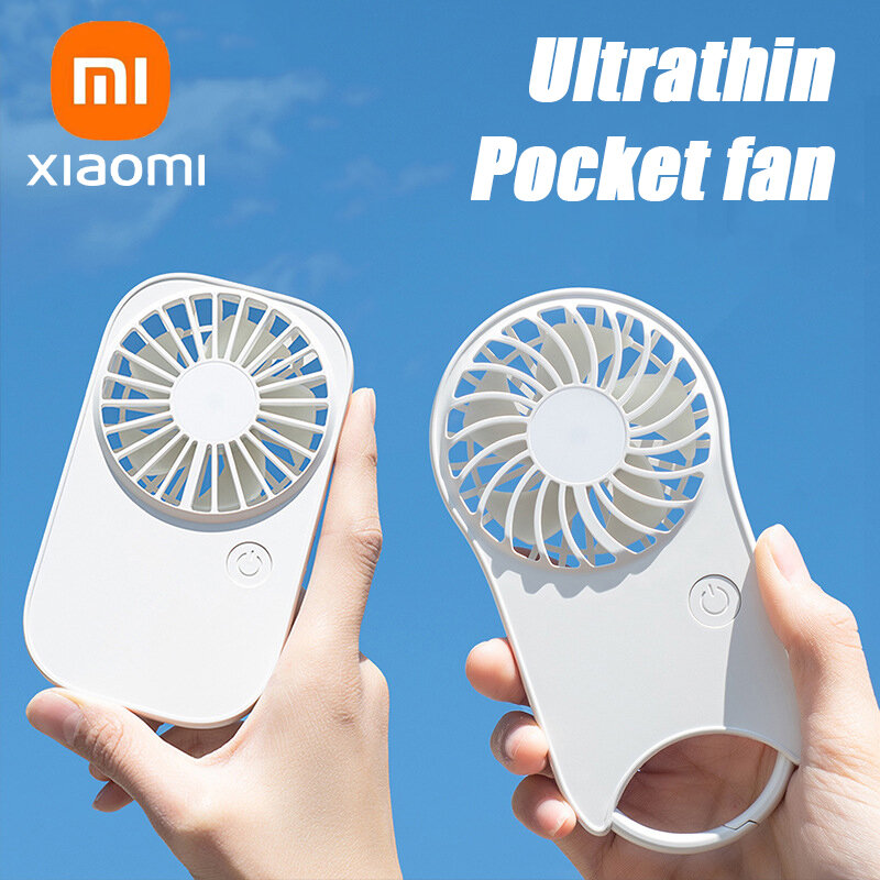 2024 Nieuwe Xiaomi F12 Pocket Fan Ultra Dunne Draagbare Usb Oplaad Ventilator Drie Snelheid Wind Draagbare Stille Desktop Mini Handheld Fan