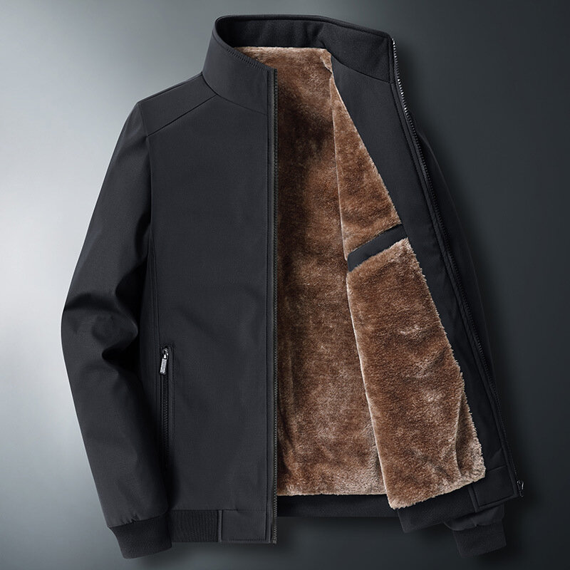 Parkas cálidas de lana gruesa para hombre, chaqueta informal con bolsillos, Parka a prueba de viento, talla grande, 6XL, novedad de otoño e invierno