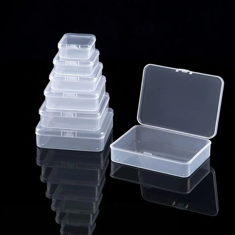 Plastic Storage Box Transparent Jewelry Beads Container Small Items Case Packing Boxes Sundries Organizer Fishing Tools Holder