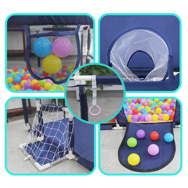 IMBABY baby playpens Large Size Baby Playground Infant Safety Barriers Dry Balls Pool Newborn Stocking Activity Game Park