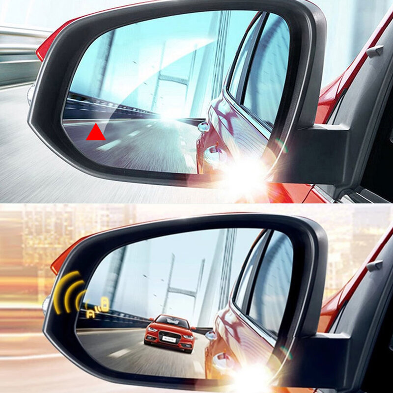 Система обнаружения слепых зон для автомобиля, объектив BSD, зеркальная сигнализация, радар безопасности, ультразвуковой датчик для вождения, вспомогательное расстояние, инструмент для изменения полосы движения
