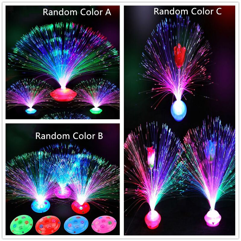 Party Gift Holiday Nighting Lighting Lamps LED Fiber Optic Light Multicolor Christmas Decoration Night Lamp