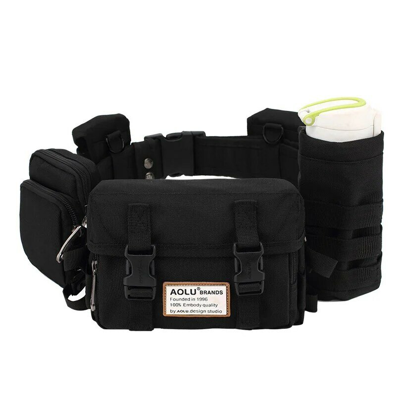 Men Outdoor Waist Bag Tactical Water Bottle Waterproof Mobile Phone Belt Pack Oxford Sports Fanny Belt Pack