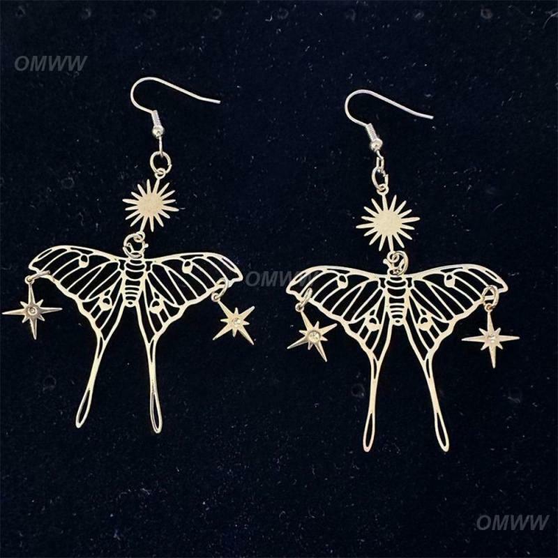 Long Butterfly Geometry Earring Does Not Fade Accessories Atmosphere Hollow Out Grace Vintage Combination Metal Fashion Pendant