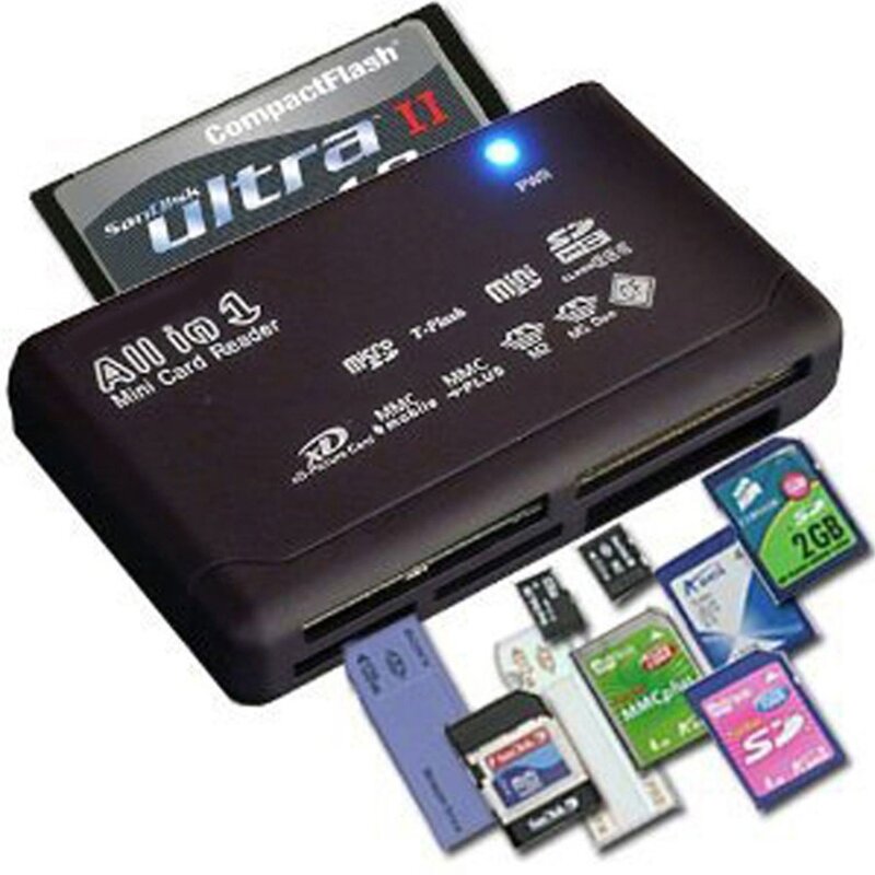 Lettore di schede portatile Writer schede di memoria Flash di lettura USB All-in-1 contemporaneamente adattatore universale Multi Hub per CF XD