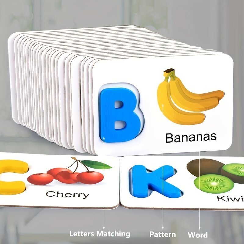 بطاقات أبجدية مونتيسوري للأطفال الصغار ، ألعاب تعليمية للتعلم قبل المدرسة ، لعبة أحرف خشبية
