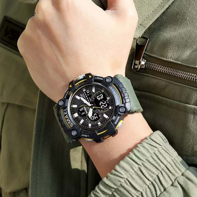SMAEL styl sportowy nowe męskie zegarki wodoodporny Shock wojskowy zegarek kwarcowy dla mężczyzn cyfrowy zegarek na rękę obudowa ze stopu zegar 8079
