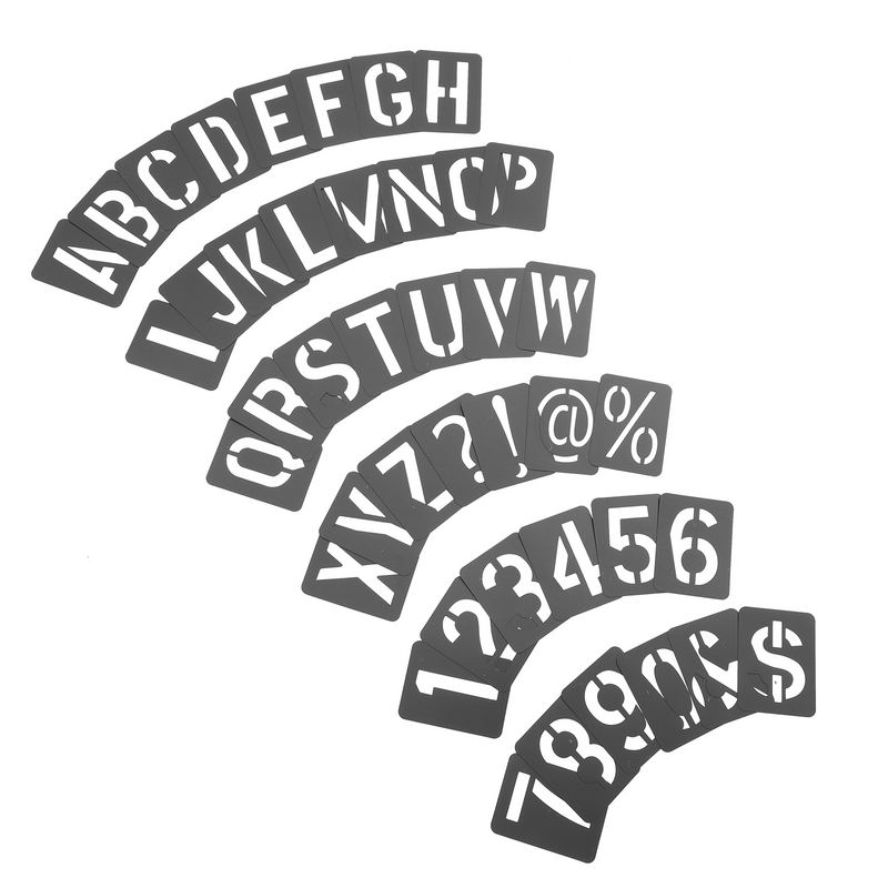 Inkjet Template kerajinan plastik alfabet stensil nomor stensil untuk lukisan furnitur