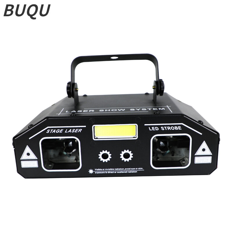 BUQU-Lámpara de escáner láser 3 en 1, instrumento para discoteca, proyector de DJ, barra de controlador DMX512, luz especial para escenario, escaneo de fiesta KTV
