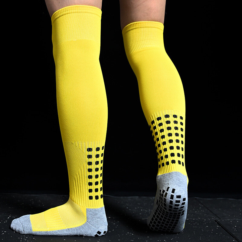 Nieuwe Mannen En Vrouwen Antislip Voetbal Sokken Ademend Knie Hoge Handdoek Bodem Fietsen Wandelen Sport Training Lange Voetbal sokken