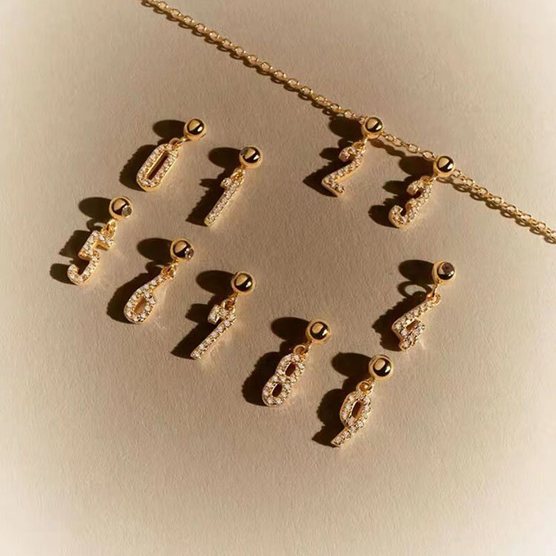 Collana in argento Sterling 925 numeri lettere ciondolo Charms fai da te personalizzato moda girocollo regalo di compleanno per le donne gioielleria raffinata
