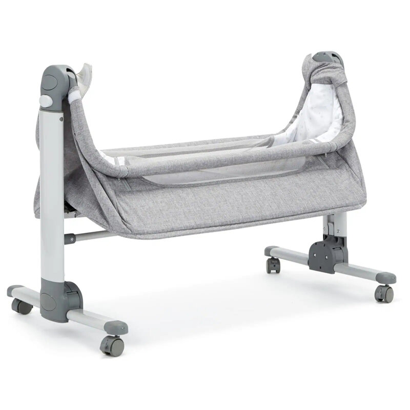 Cama de bebê portátil com berço ajustável, berço, Conectado ao parceiro, cama de cabeceira