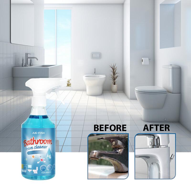 Bathroom Foam Cleaner Spray Bathroom Shower Kitchen Tile Cleaner for Kitchen Bathroom Cleaning