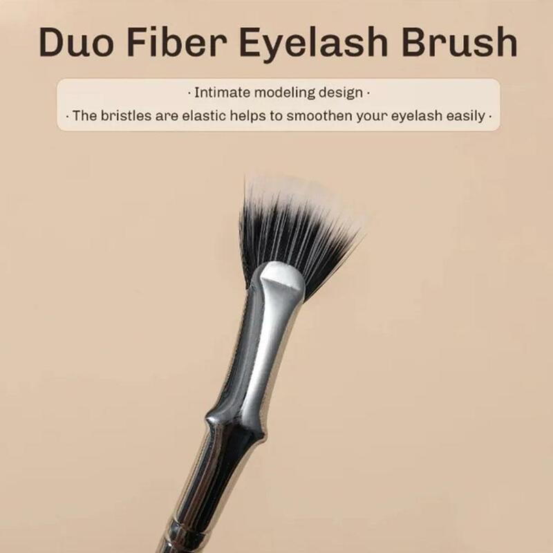 Mascara Fan Brushes, Lash Fan Brush, Folded Angled Eyeblogug, Facial Fan Brush for Makeup, Natural Lifted Effects, Enhance Lower L, H6R8