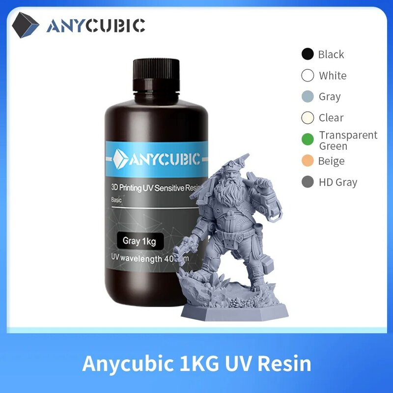 طابعة ANYCUBIC-Universal ثلاثية الأبعاد ، معالجة سريعة ، SLA UV ، راتنج لشاشات LCD ، مونو 2 ، 40nm ، رمادي