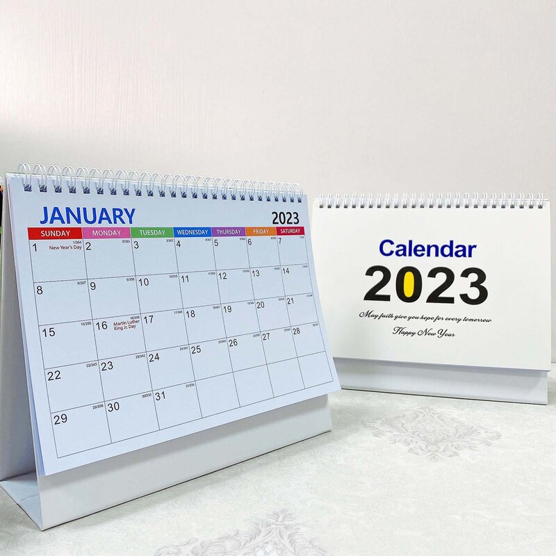 Kreative Kalender 2023 Kleine Englisch Schreibtisch Kalender Läuft Von Januar 2023-Dezember Desktop Monatliche Kalender Mit Flip Design