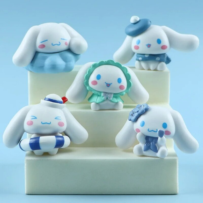 Sanrio My Melody Anime Figures Cinnamoroll Kuromi Doll Hello Kitty Action Figures DIY Cake Decorate Ornament Toys Gifts for Kids
