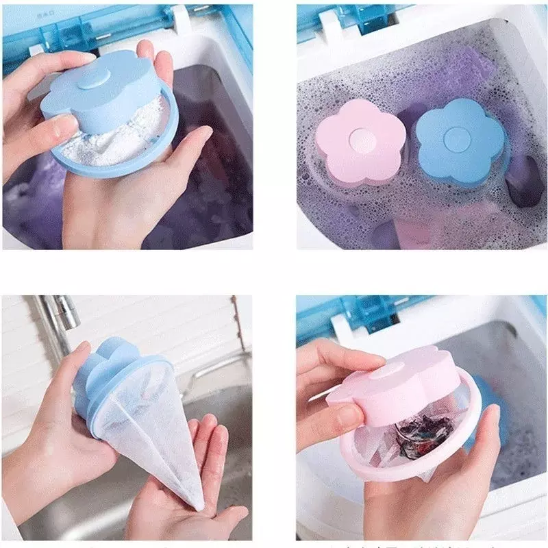 Mesh Filter Bag Floating Washing Machine Wool Filtration Hair Removal Device House Cleaning Laundry Ball