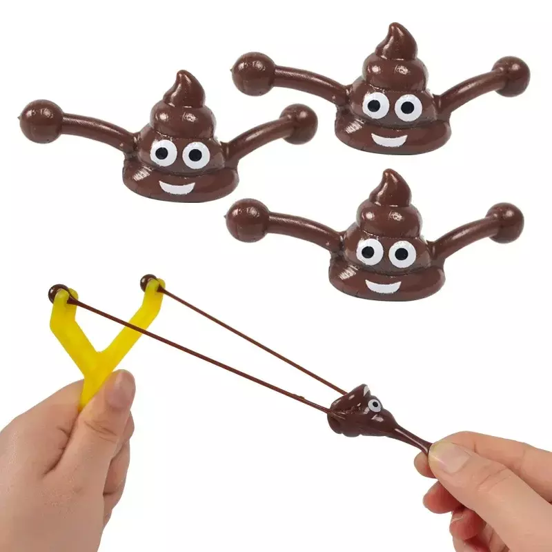 Zabawna zabawka do wyrzucania kupy dla dzieci kreatywna katapulta fałszywy żart zabawka proca dla dorosłych dzieci odciążenie od stresu lepki stołek