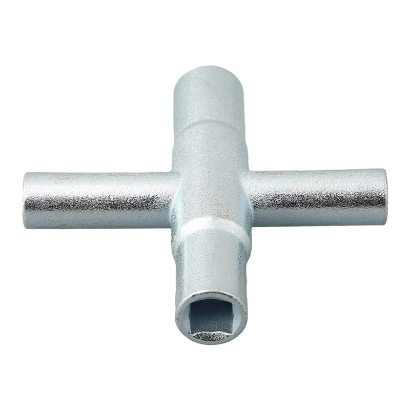 Prata Durável Banheiro Cross Wrench, Ferramentas Manuais Hardware, Substituição De Prata, 7.7x7.7cm, 40Cr