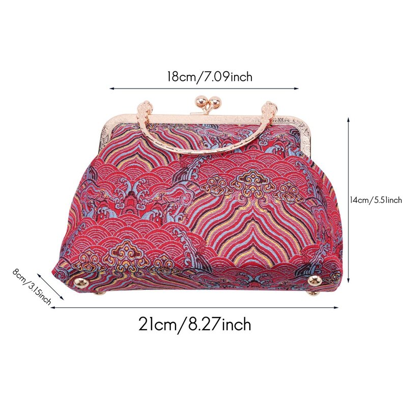NEW-Retro Su Haiya Wind Cloth Bag temperamento elegante nappa Cheongsam Bag Gold Banquet Bag pacchetto diagonale portatile