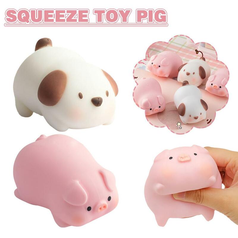 Squeeze Pig Dog Toy, Rebond lent, Jouet animal à remontée, Cadeaux pour enfants, Souligné, Décompression des instituts, Évent, T0B8