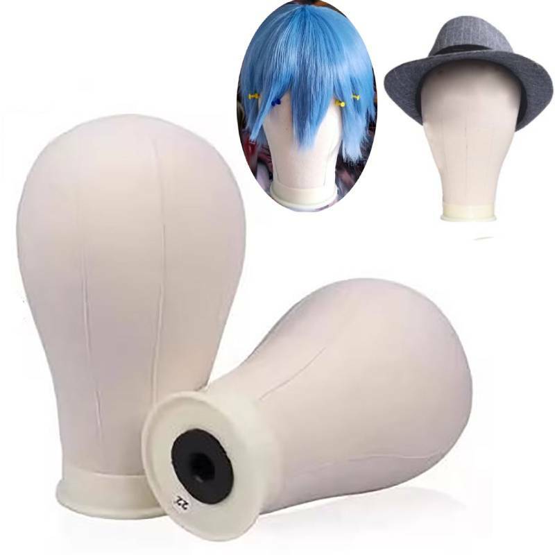 Canvas Block Head Training Mannequin Wig Head Display Styling Manikin Head For Hairstyling Wigs Making
