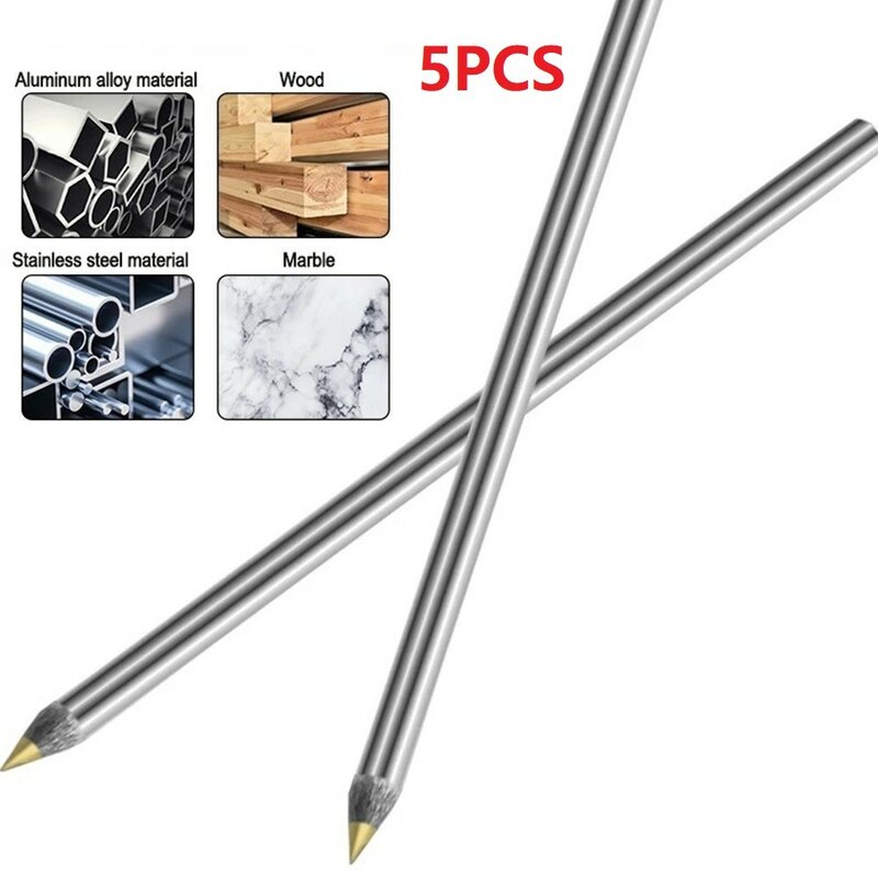 Carbide Tile Cutter Pen Scriber, Vidro Lettering Tool, prático, útil, durável, de alta qualidade, 5 pcs