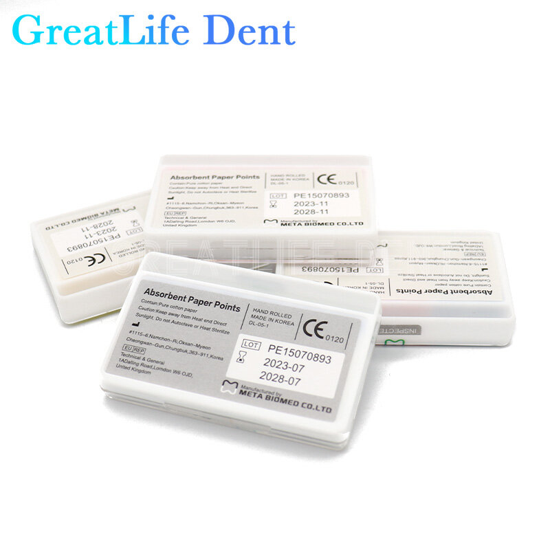 Pontos de papel absorvente Gu-tta, fornecedor de materiais odontológicos, Gu-tta, F1 F2 F3 F4 F5, 10Box