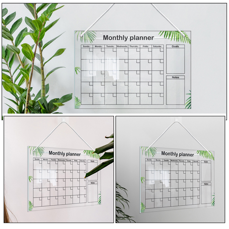 Refrigerator Monthly Planning Note Board Decorative Practical Students Memo Boards Memo Writing Wall Massage Home Clear Students