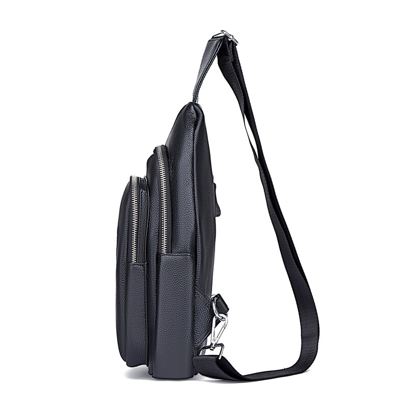 Новая мужская нагрудная сумка через плечо роскошный дизайн прочная сумка из натуральной кожи нагрудная сумка винтажная мужская сумка на плечо для отдыха