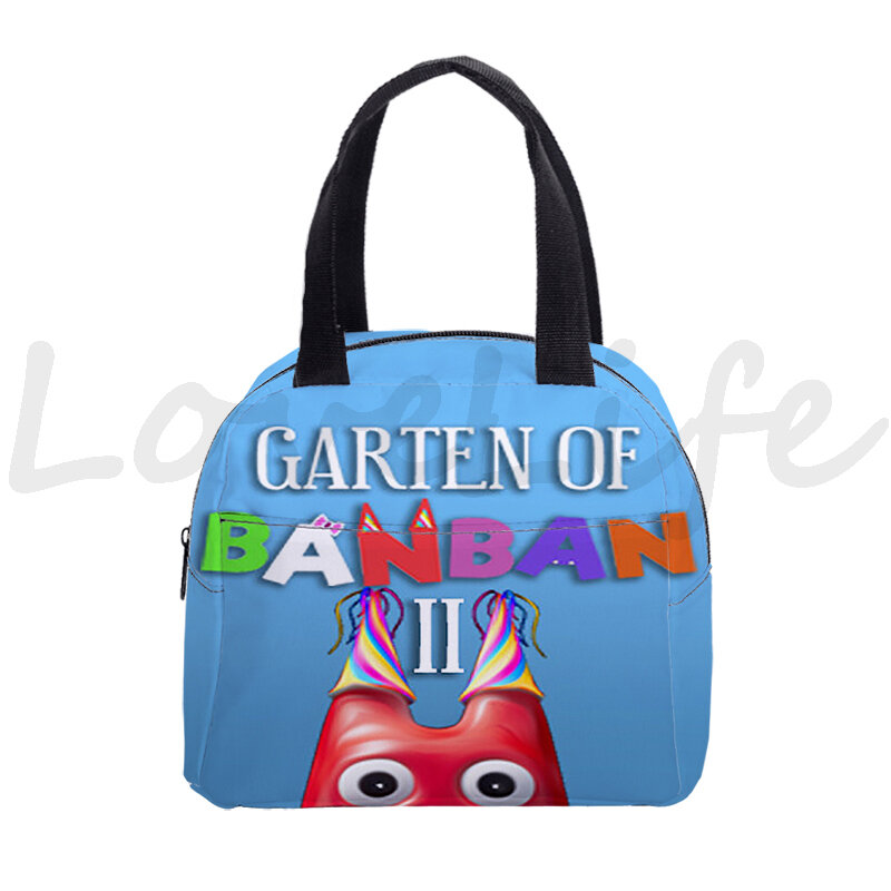 BanBan 2 게임 보온 도시락 상자, 어린이를 위한 단열 파우치, 어린이 학교 간식 컨테이너 핸드백 쿨러 가방