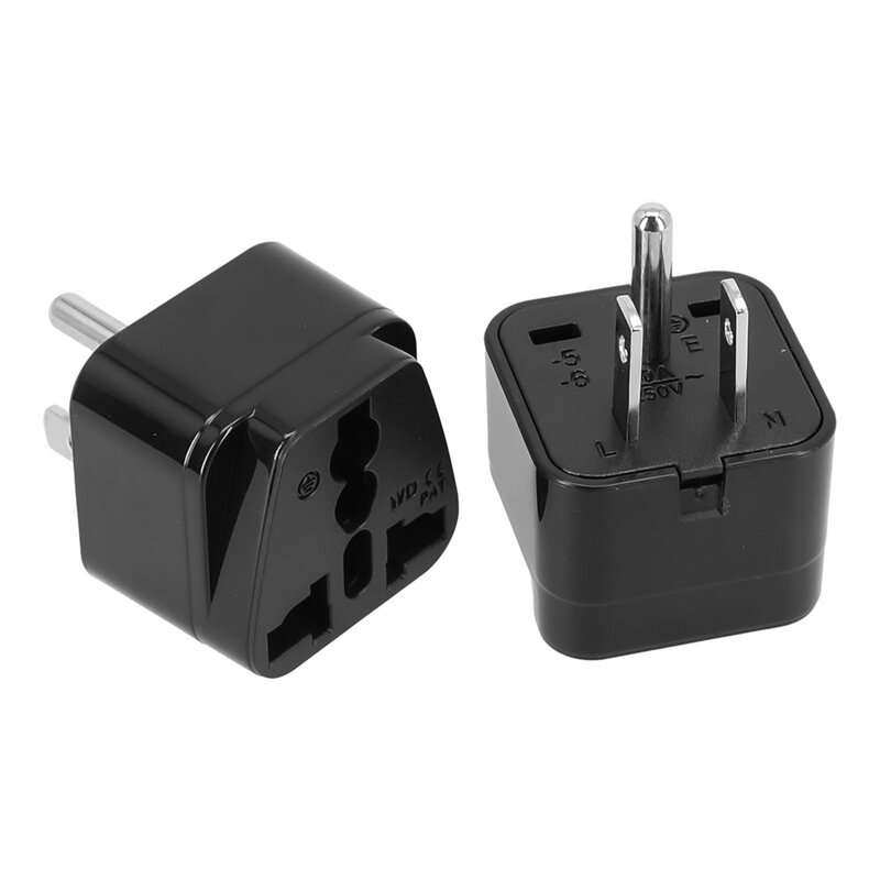 2pcs U S Travel Plug Adapter Universal To America Power Converter Socket Electrical Equipment Supplies Socket Accessories